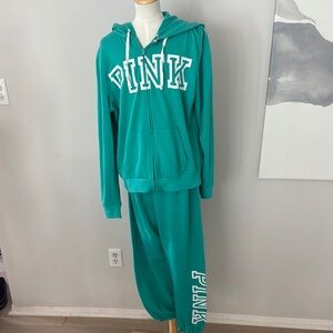 🛑CLEARANCE 🛑 Victoria’s Secret Teal Hoodie and Sweatpants Set